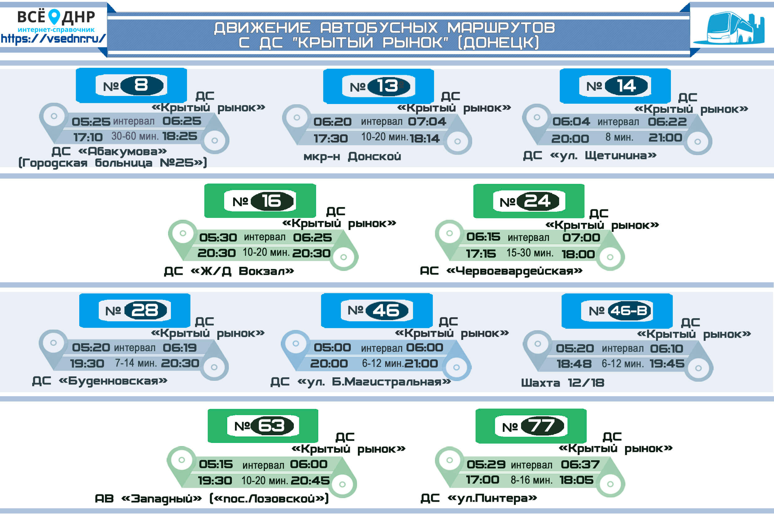 Карта автобусов донецк
