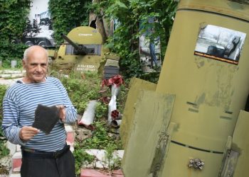 Донецкий пенсионер создал во дворе своего дома музей войны