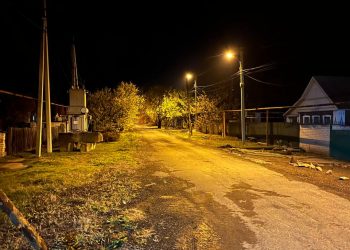 В поселке Базарный Петровского района Донецка восстановили уличное освещение