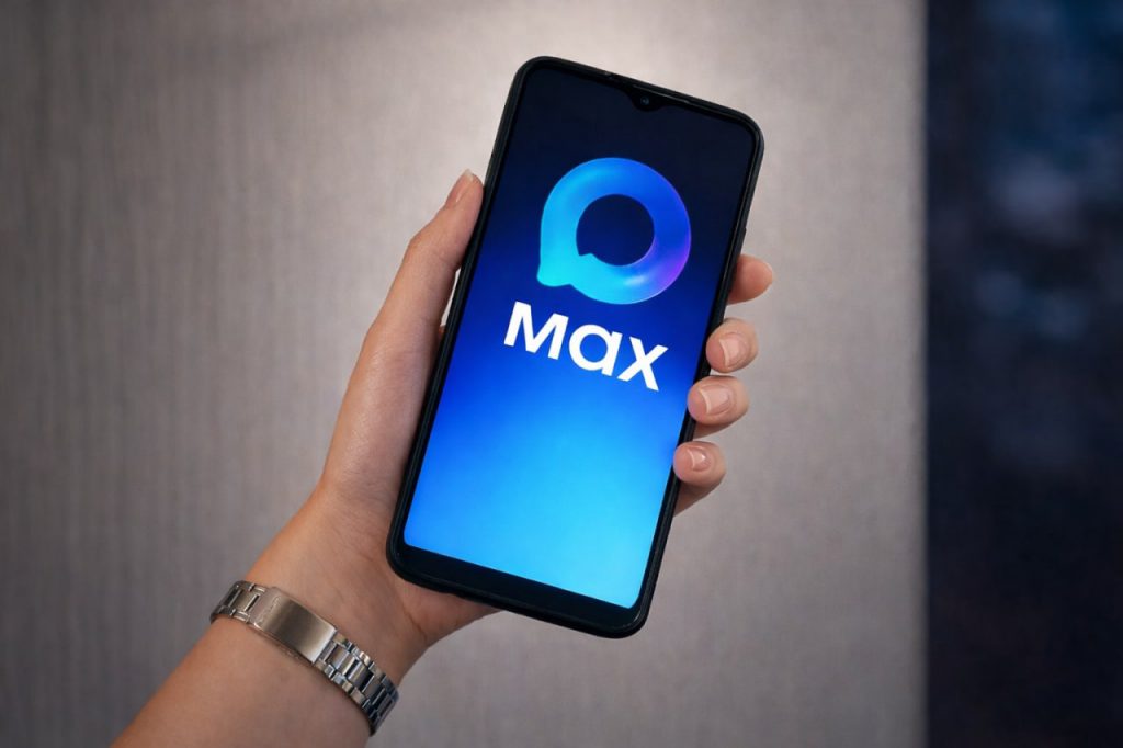 национальный мессенджер MAX, Макс на телефоне в руке